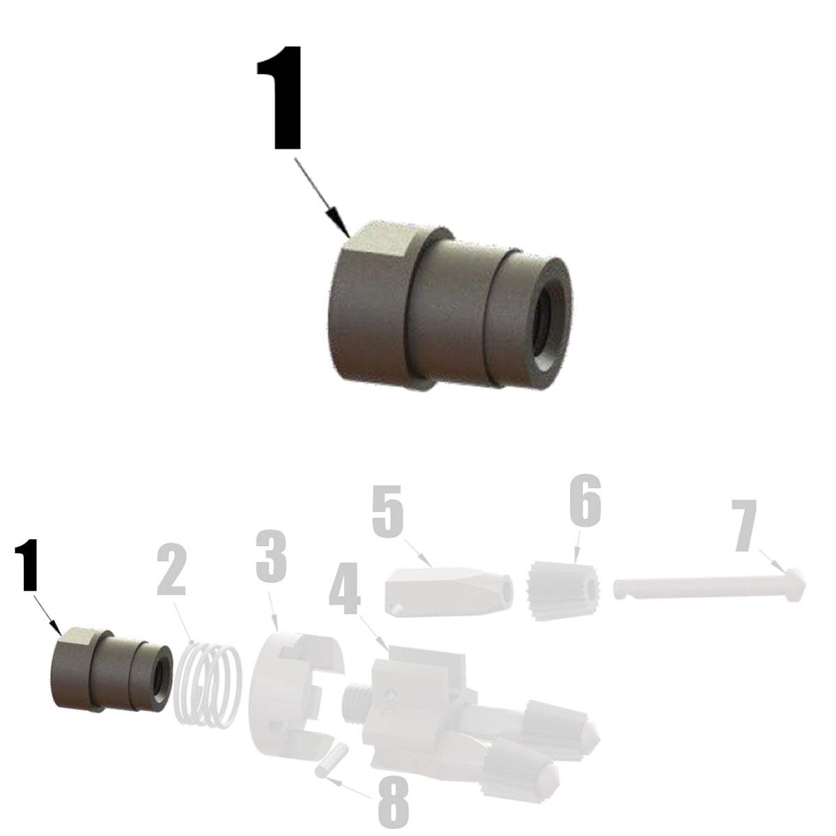 MSRA4473 - Coupling for Spring Finger Head (Diagram Part #1)
