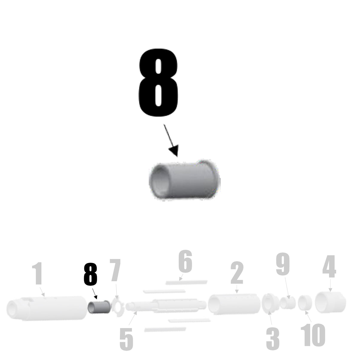 M1008 - Front Bearing for Air Motor (Diagram Part #8)