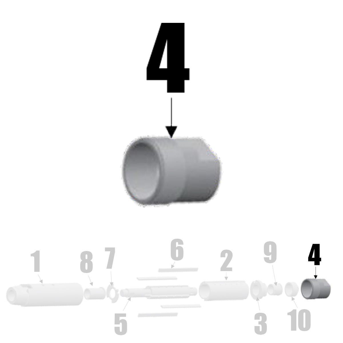 M34004 - Machine Coupling for Air Motor (Diagram Part #4)
