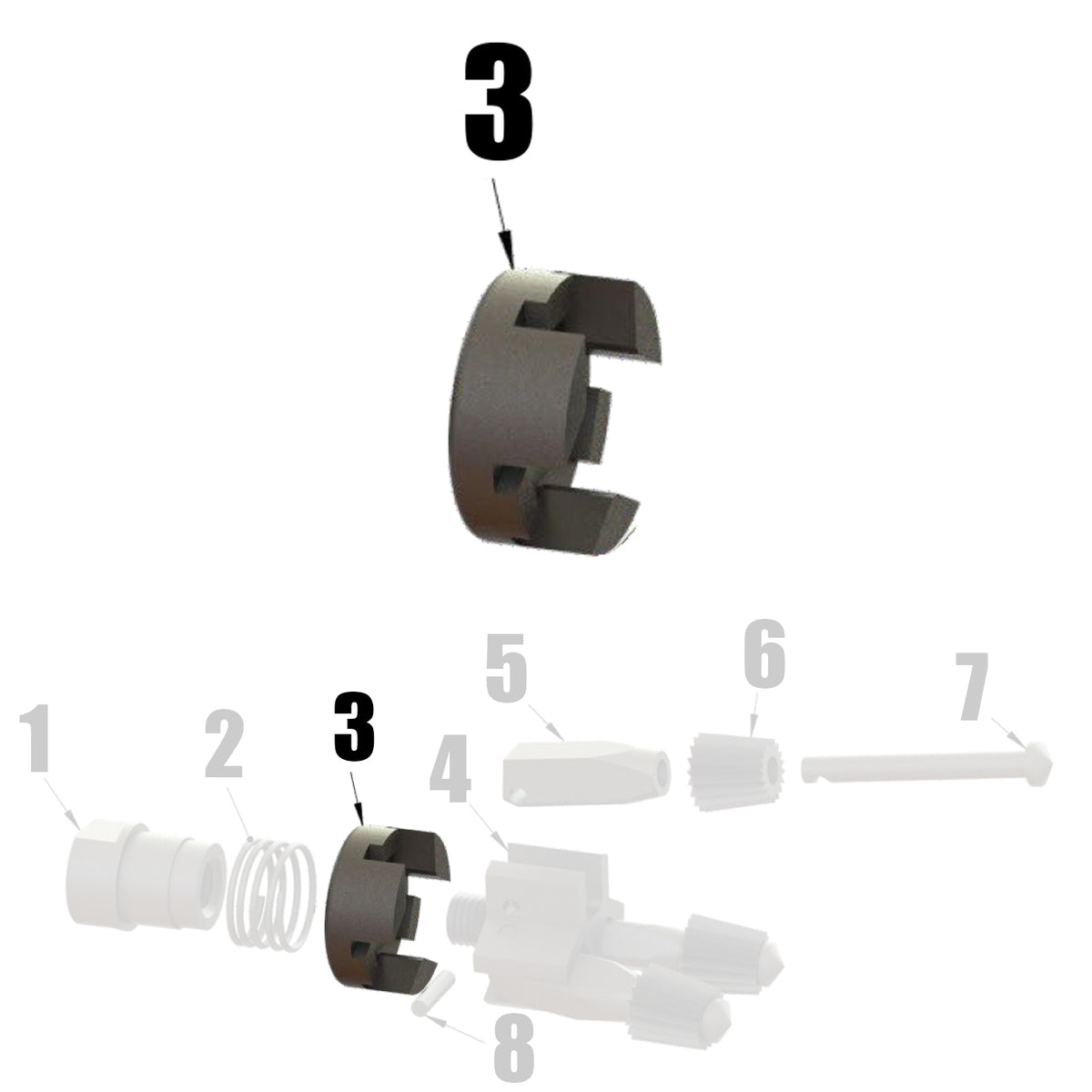 MSRA3276 - Pin Lock for Spring Finger Head (Diagram Part #3)