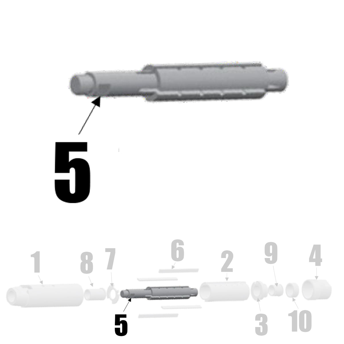 M33005 - Rotor for Air Motor (Diagram Part #5)