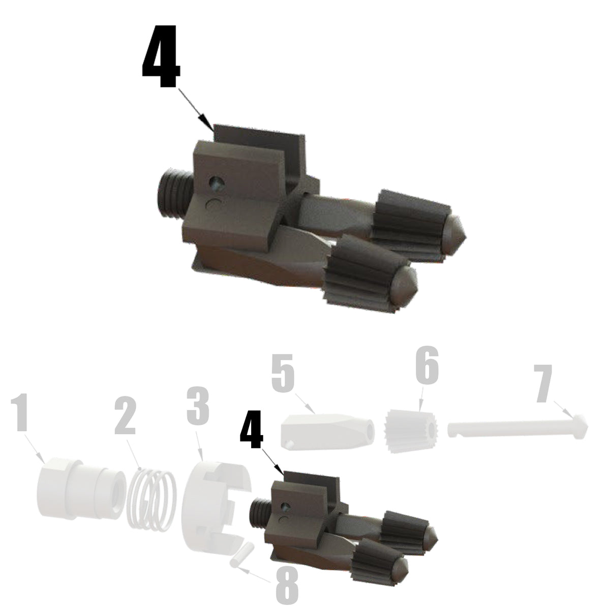 M1471 - Spider for Spring Finger Head (Diagram Part #4)
