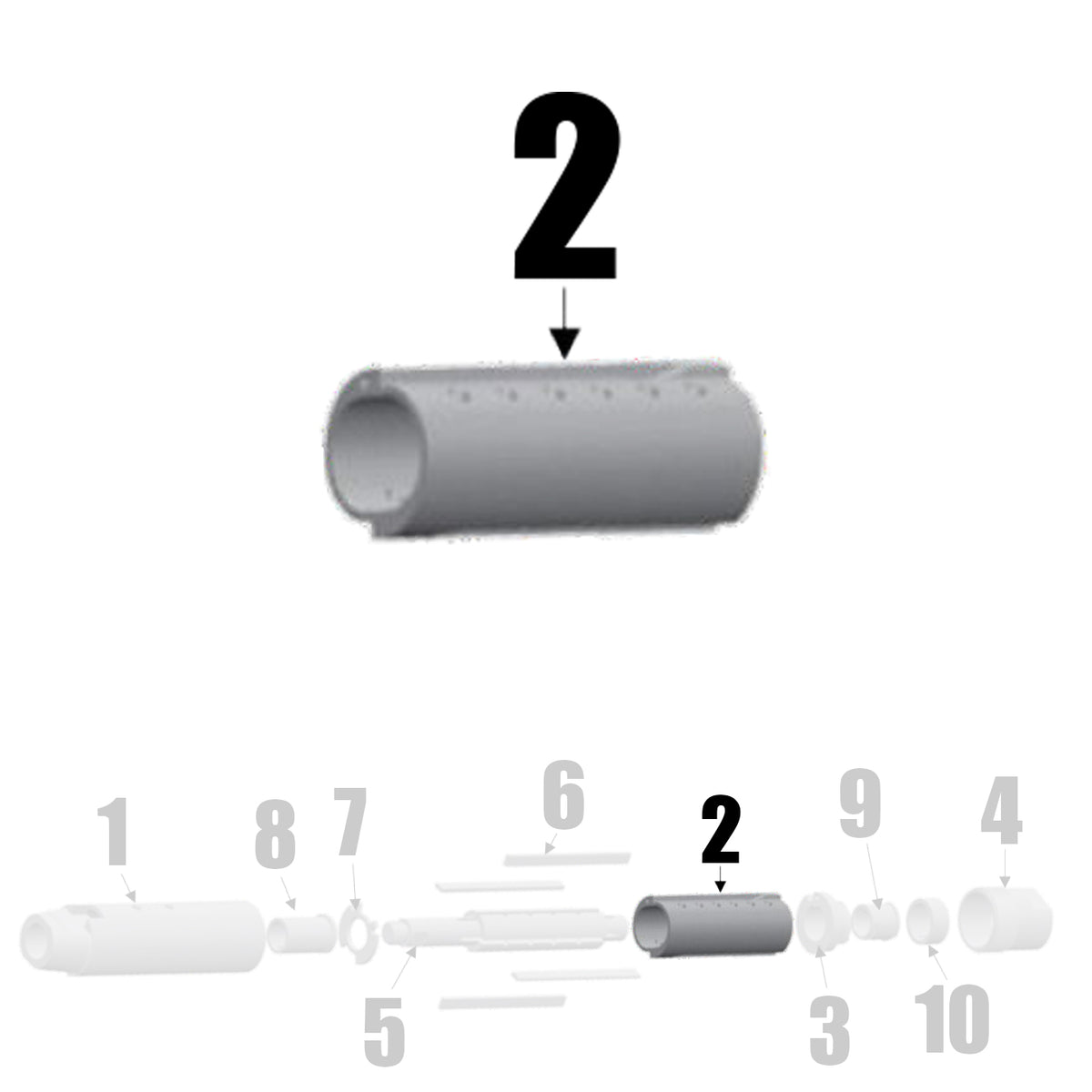 M32502 - Cylinder for Air Motor (Diagram Part #2)
